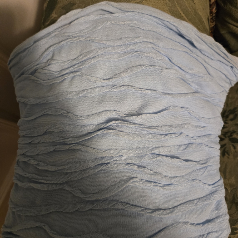 Princess Polly Sky Blue Textured Blouse